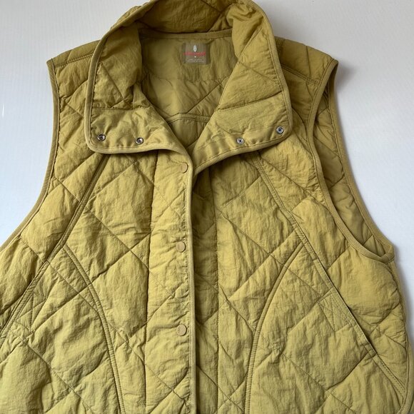 New women's FREE PEOPLE Quinn Quilted Puffer Vest marigold size M $128 - Picture 3 of 5